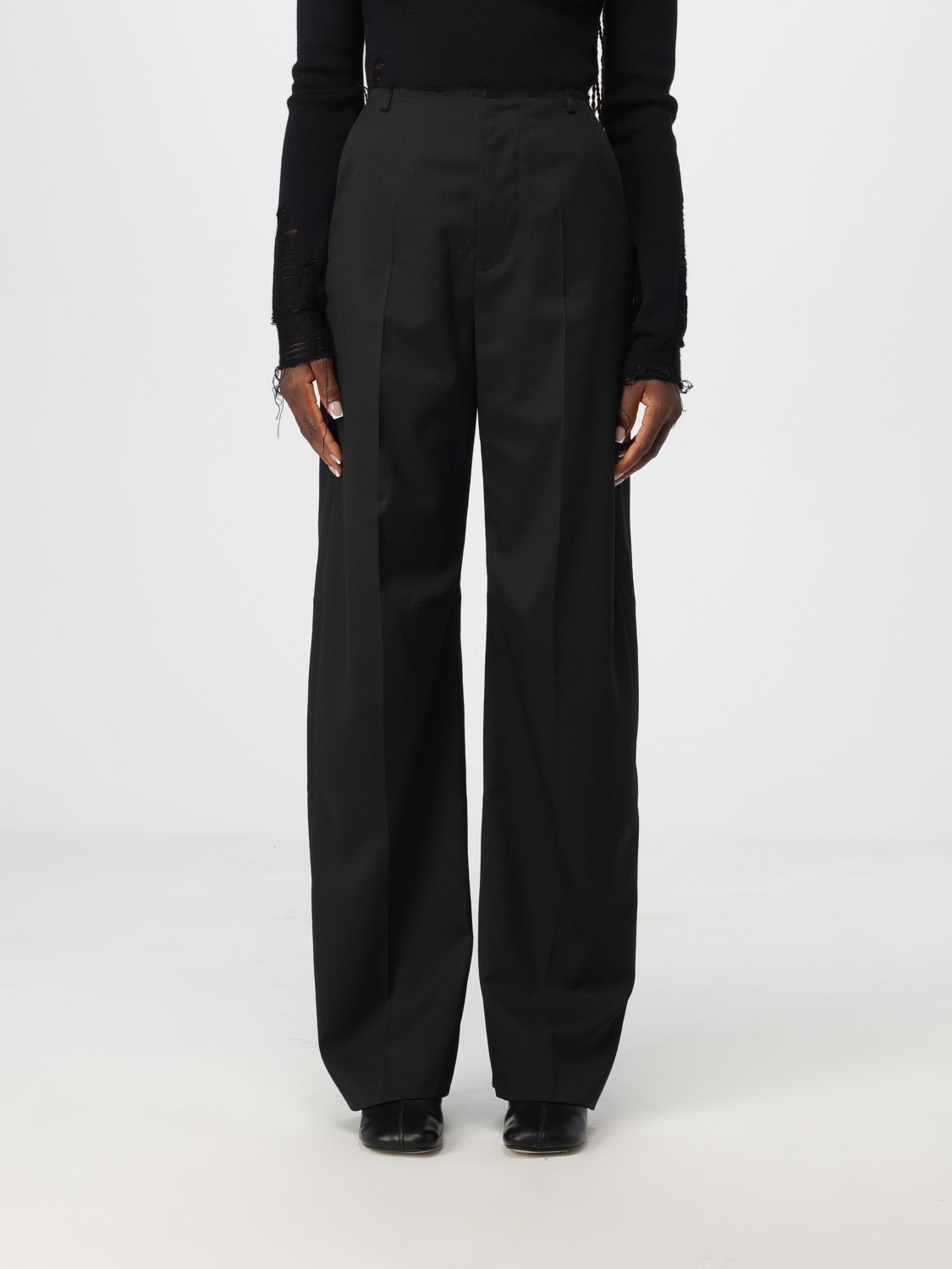Single-stitch trousers - Black