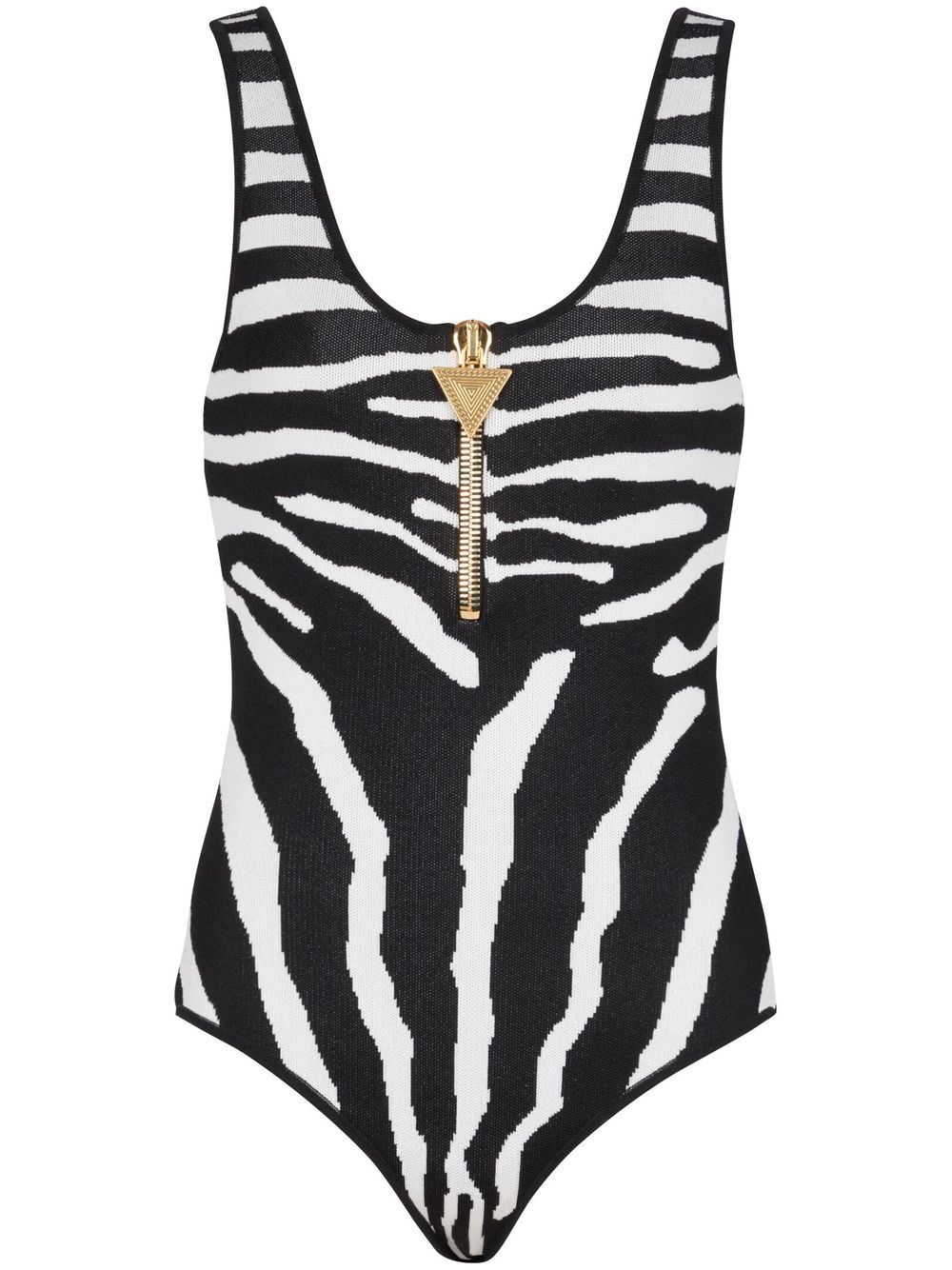 Zip-front bodysuit - Black