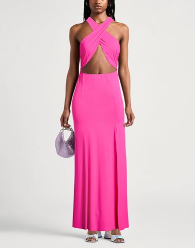 Woman Maxi dress Fuchsia Size L Polyamide, Elastane