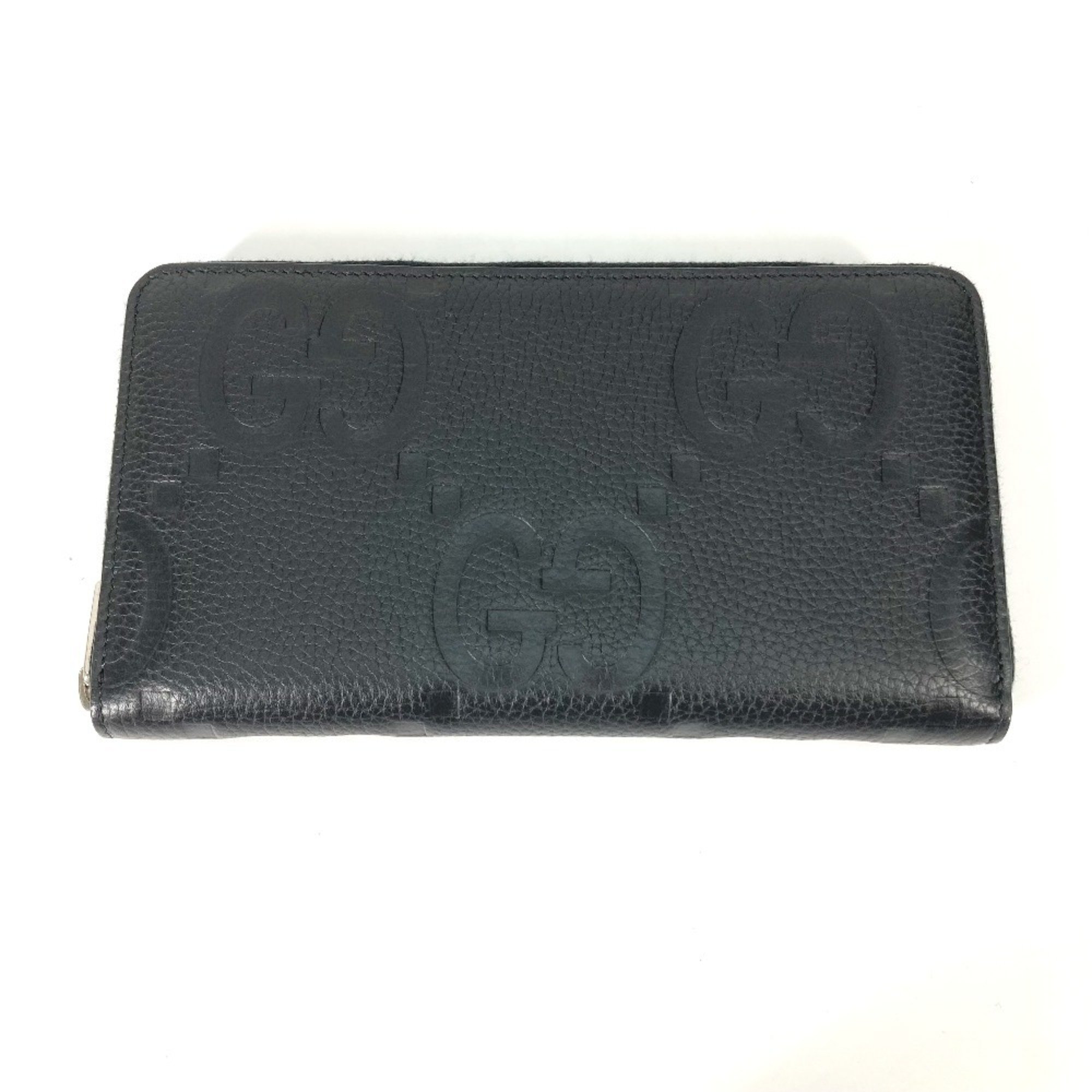 Gucci Black Leather Long Wallet Bi-Fold Pre-Owned