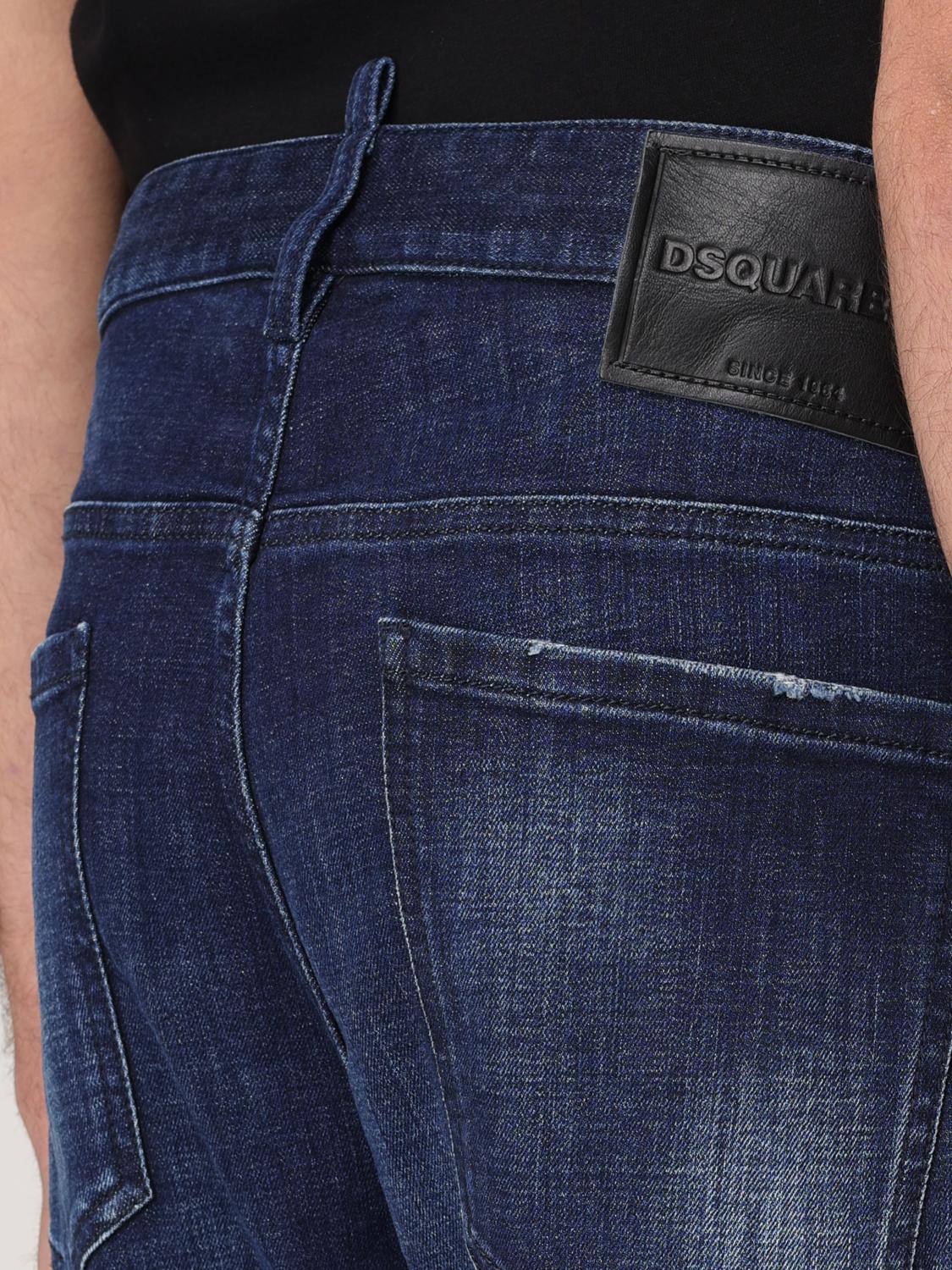 Distressed straight jeans - Blue