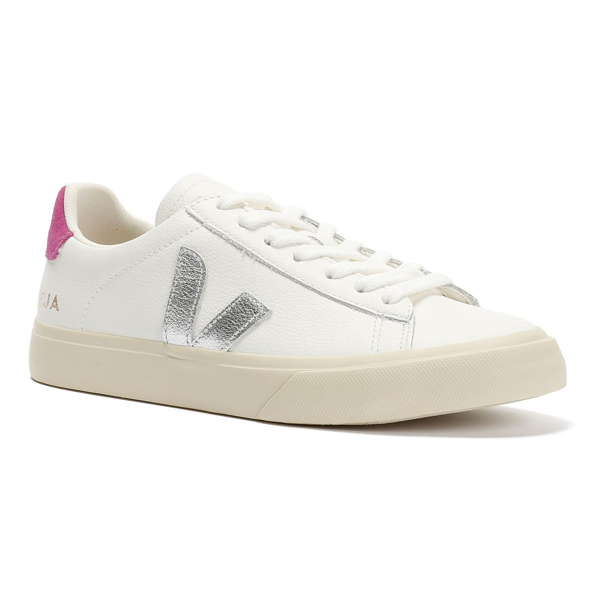Veja Campo Leather Women's White/Silver/Ultraviolet Trainer