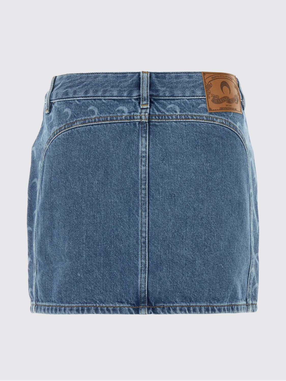 Skirt Woman color Gnawed Blue