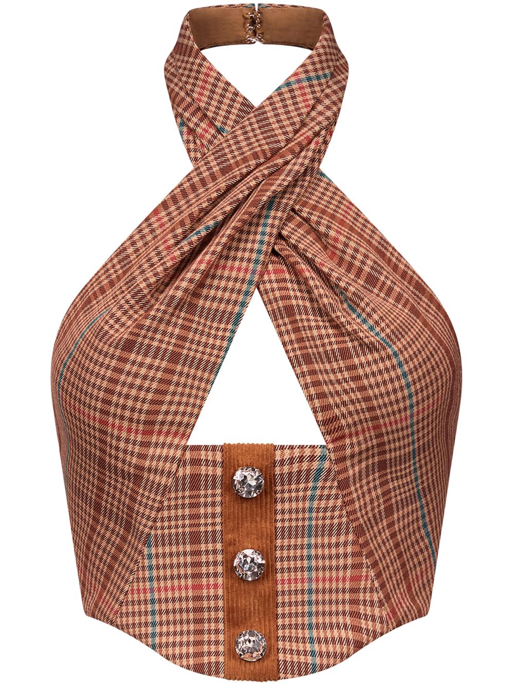 Checked top - Brown