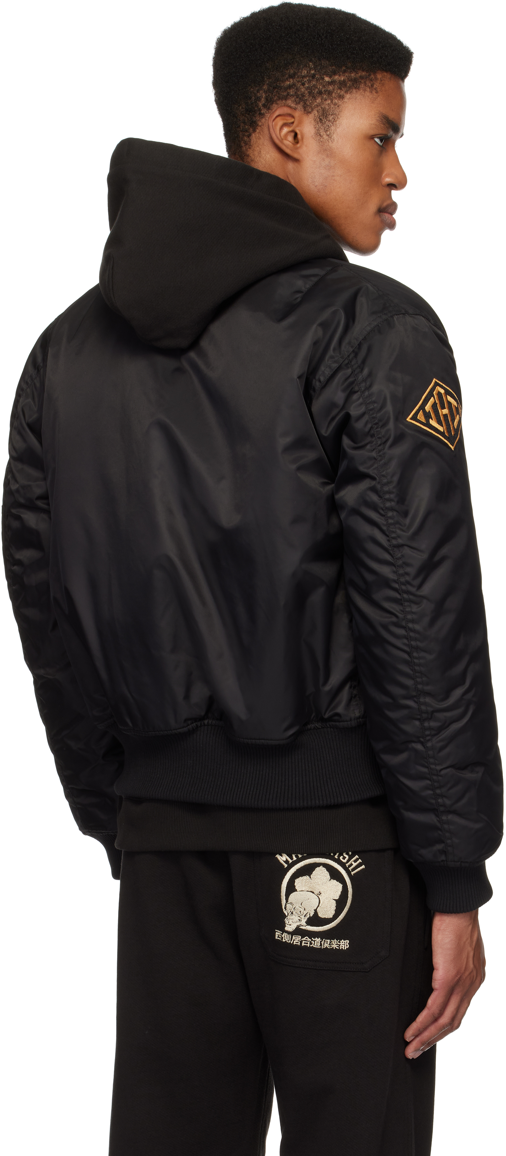 Maharishi Black Nishigawa Iaido Club Edition 4580 Nekomata Tiger MA1 Bomber Jacket
