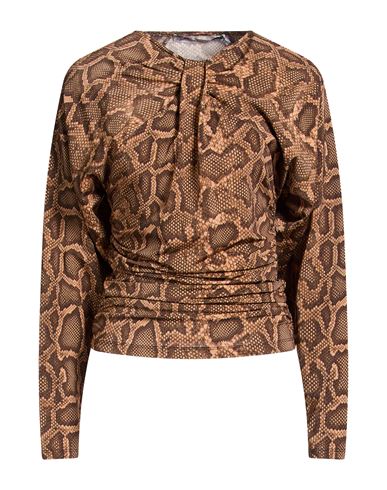 Woman Top Light brown Size L Viscose, Elastane