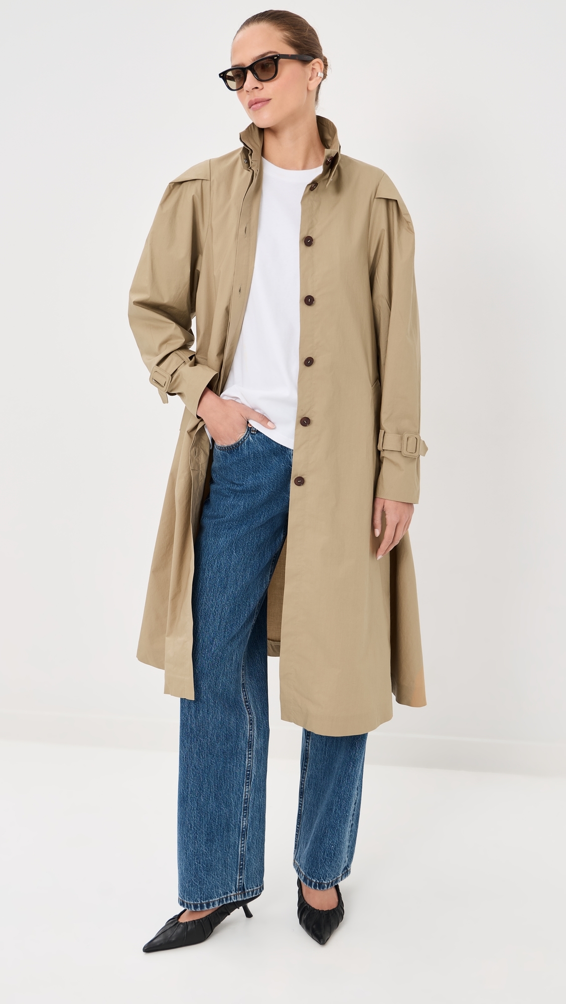 Chet Light Cotton Trench Coat Barley