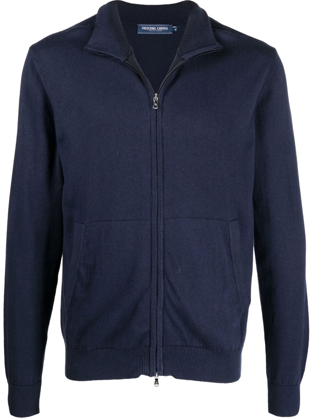 Zip-up knit cardigan - Blue