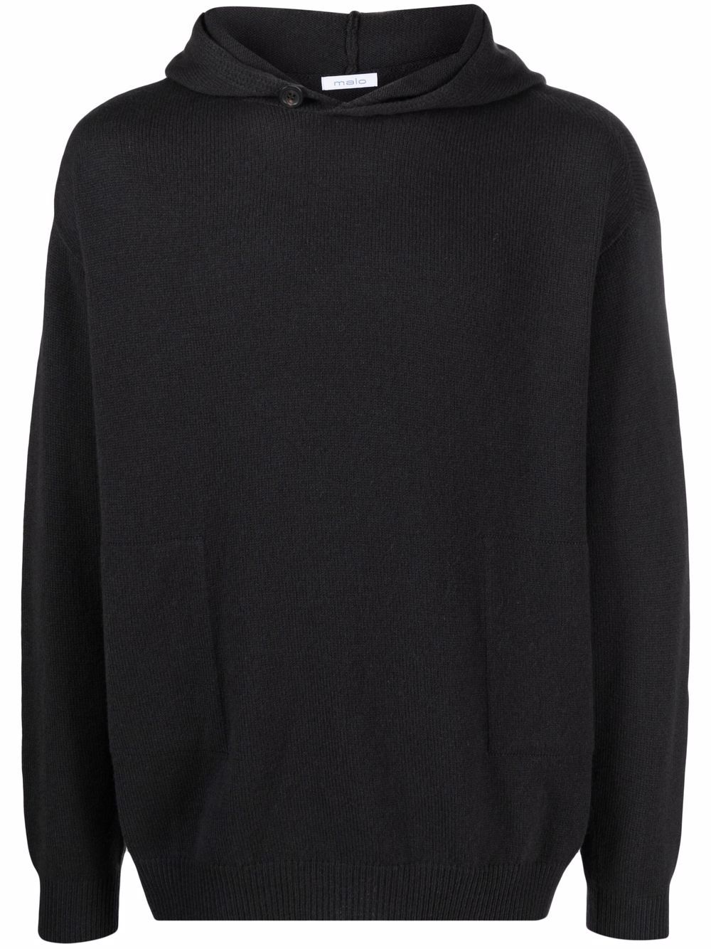 Button-neck hoodie - Brown
