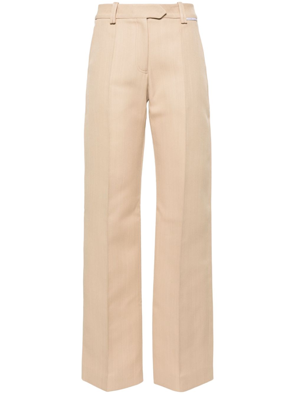 Low-rise straight trousers - Neutrals
