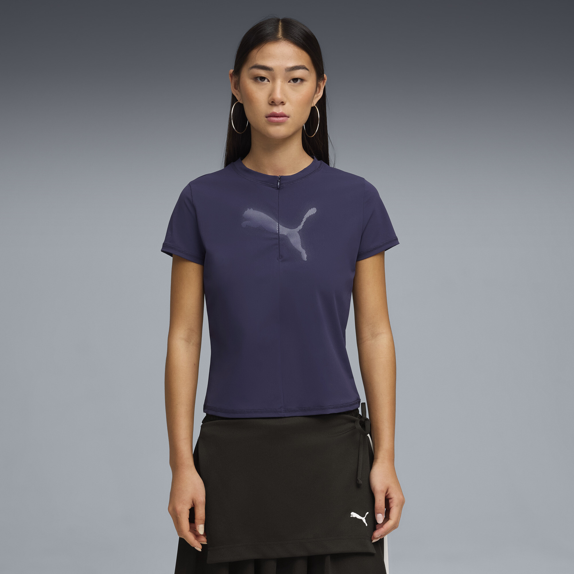 PUMA Dare To Women's Slim Graphic T-Shirt in Purple