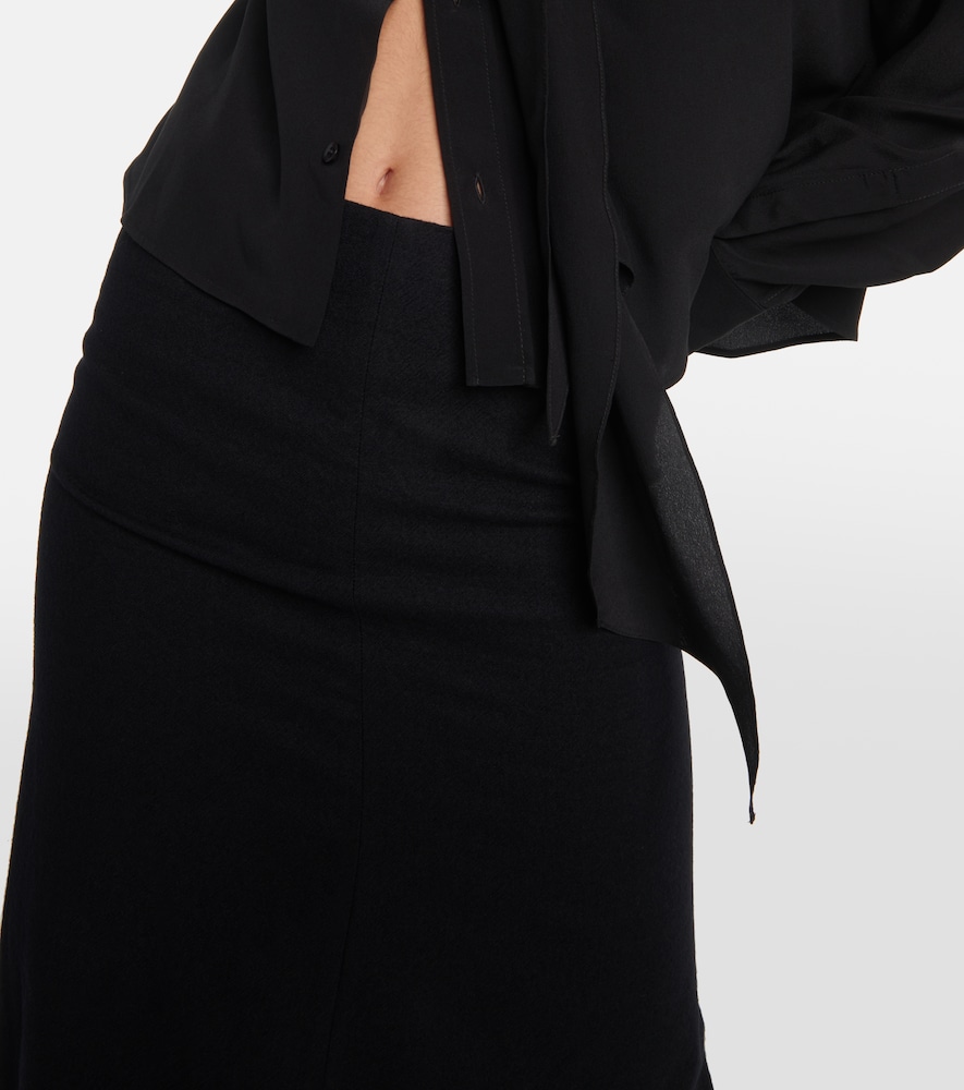 Virgin wool maxi skirt