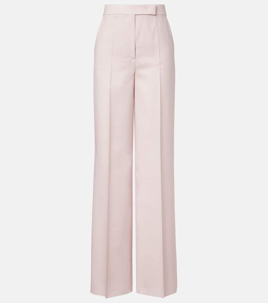 Girone wool, mohair, and silk wide-leg pants