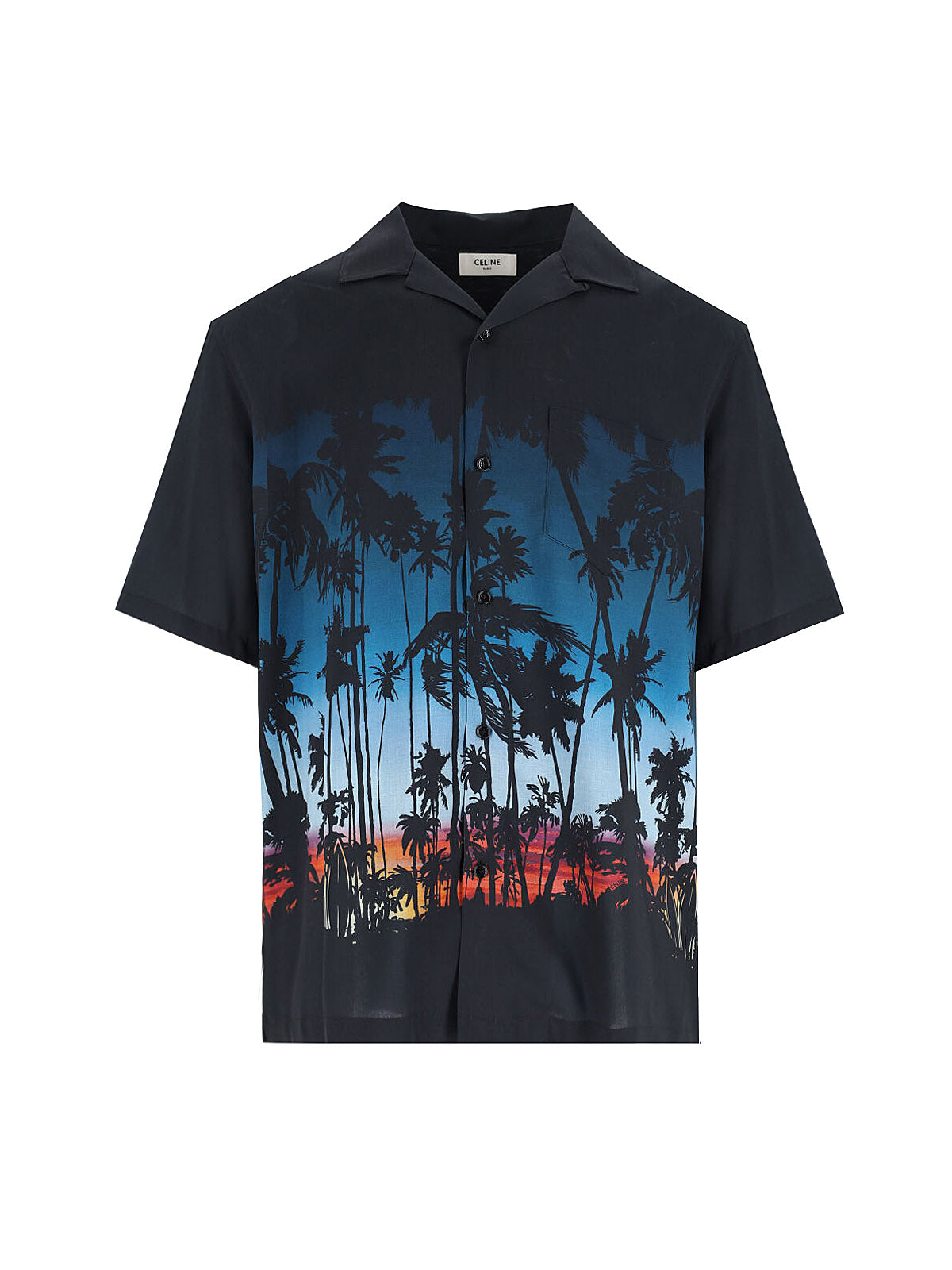 Céline Men's 100% Viscose Button-Up Shirt