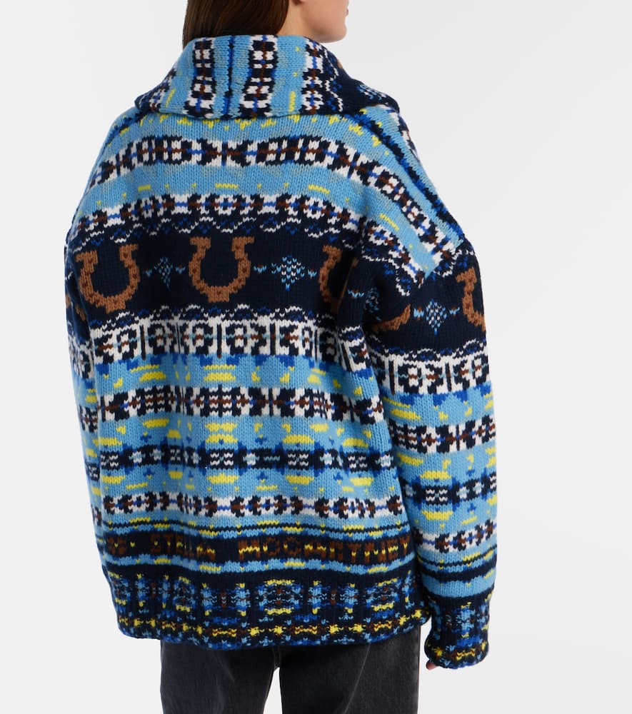 Fair Isle virgin wool cardigan