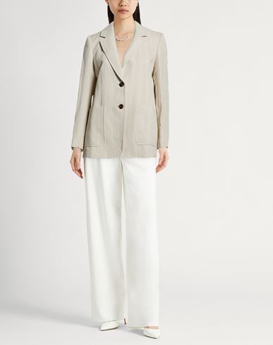 Modern Heritage Woman Blazer Beige Size 14 Lyocell, Linen