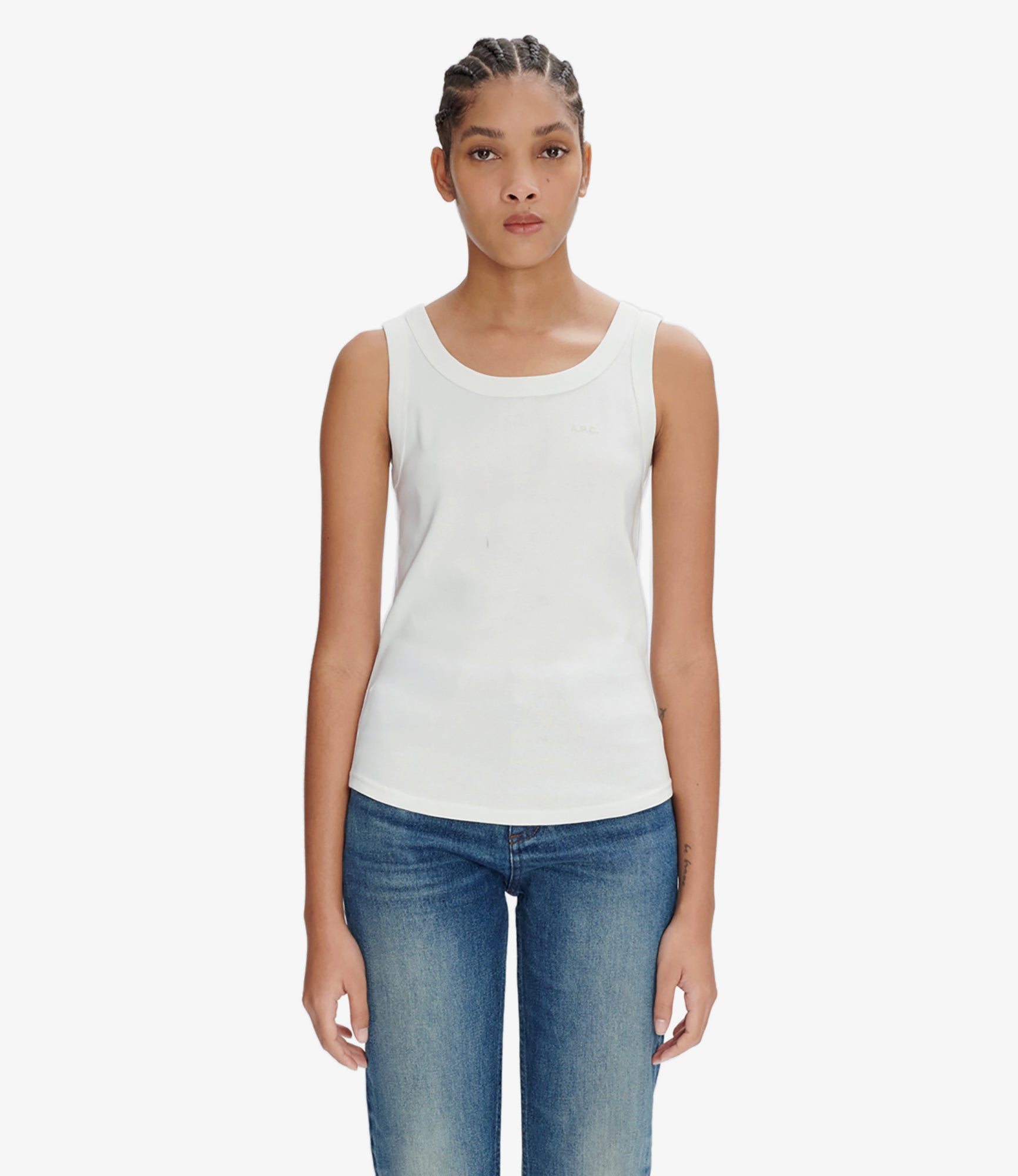 A. P.C. Agathe tank top XS AAB - White