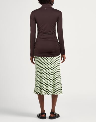 Woman Top Dark brown Size S Polyamide, Elastane