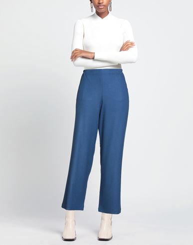 Niū Woman Pants Slate blue Size XS Polyester, Viscose, Wool, Elastane