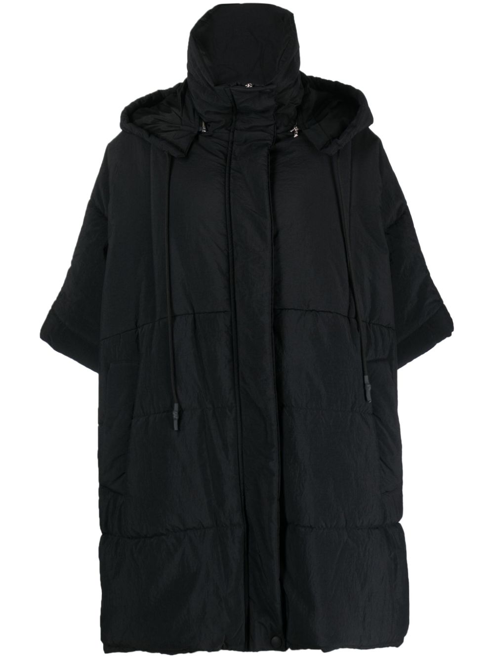 Padded hooded coat - Black