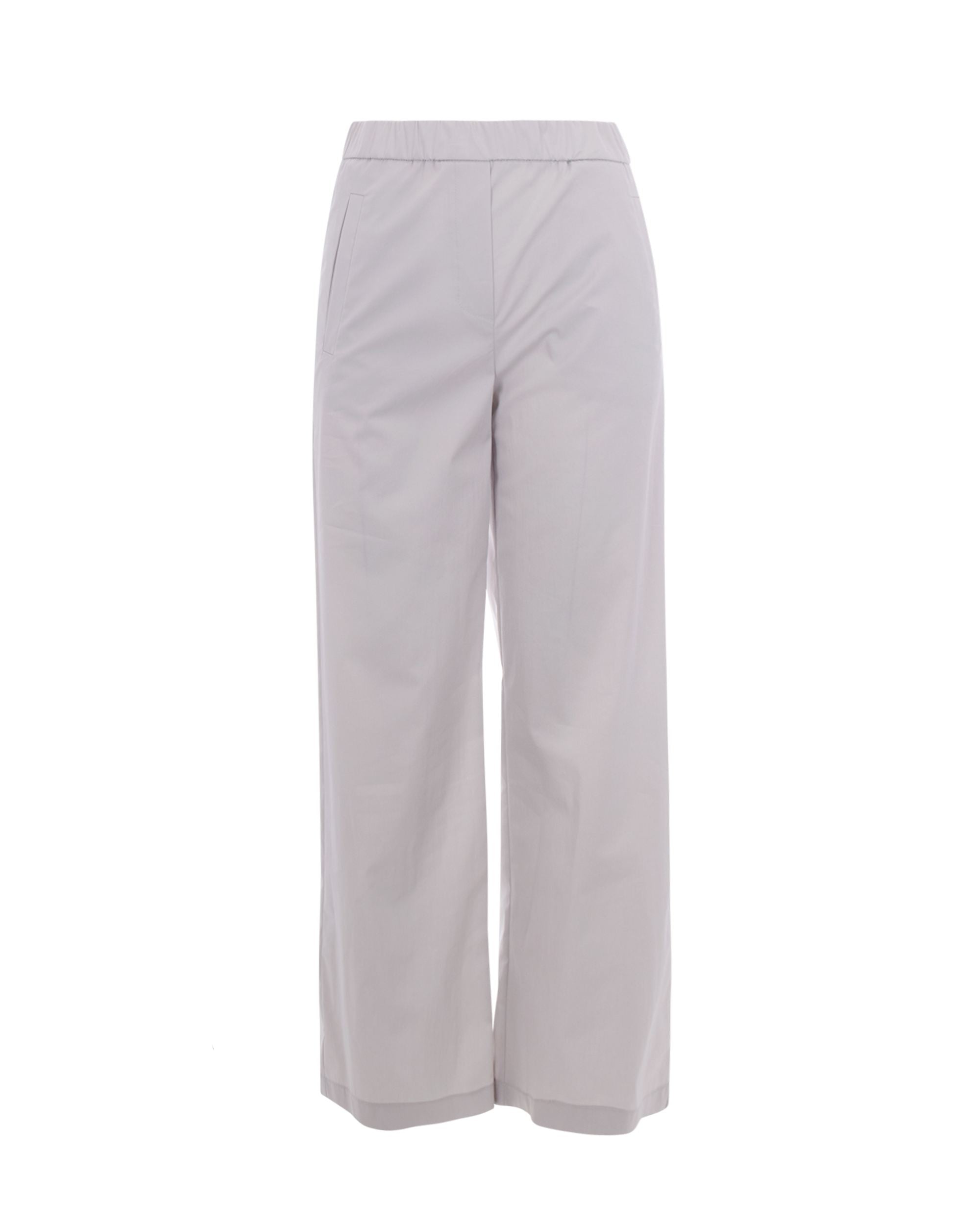Wide-Leg Trousers — Gray