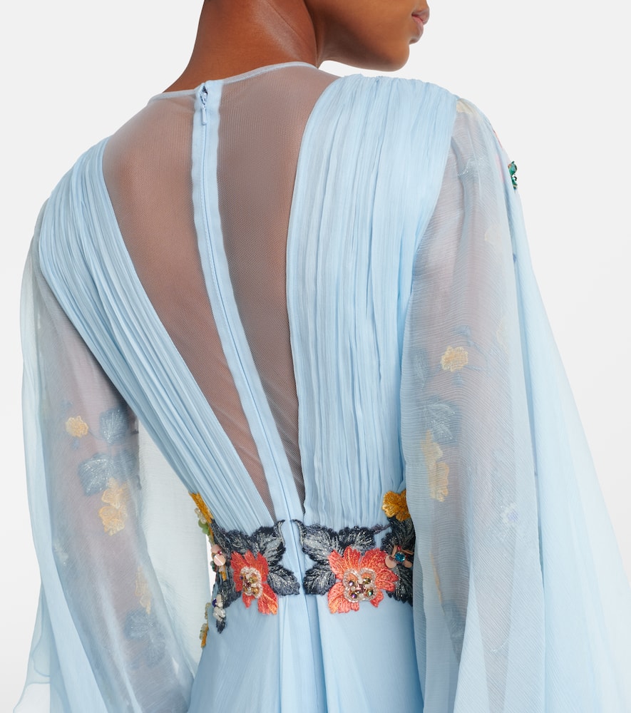 Floral silk gown