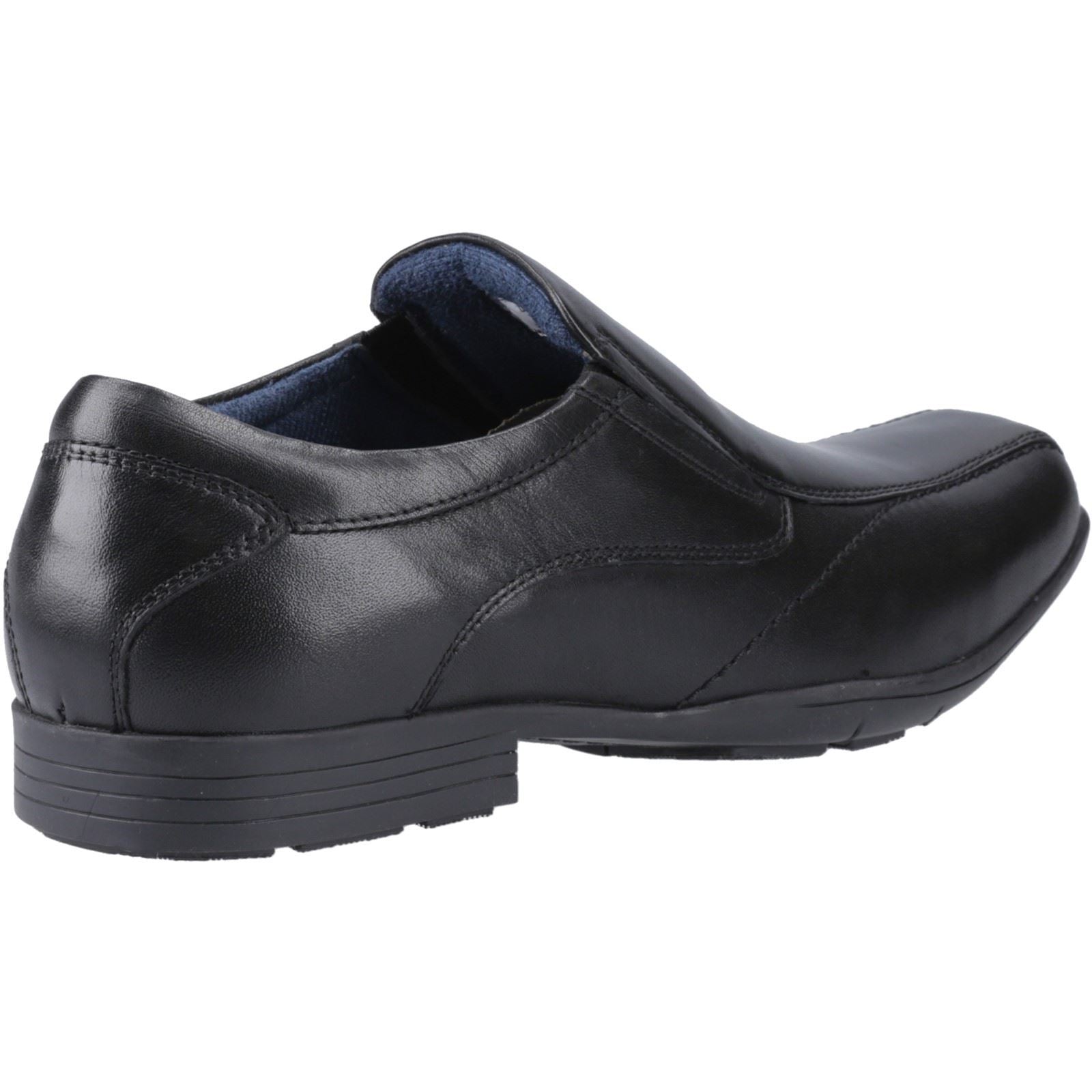 Pod Dundee Leather Men's Black Slip-On Shoe