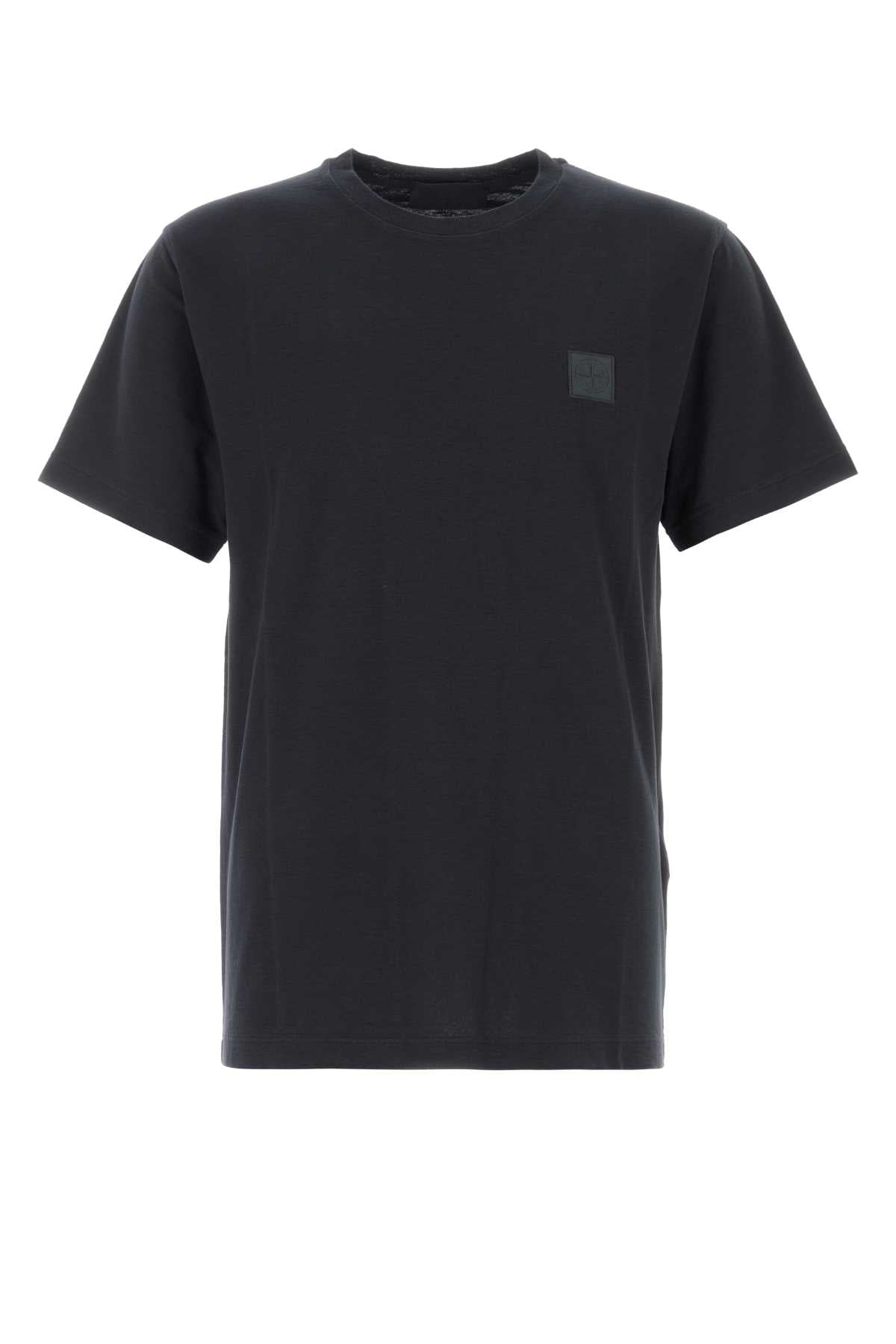 Logo-Patch Cotton T-Shirt — Navy
