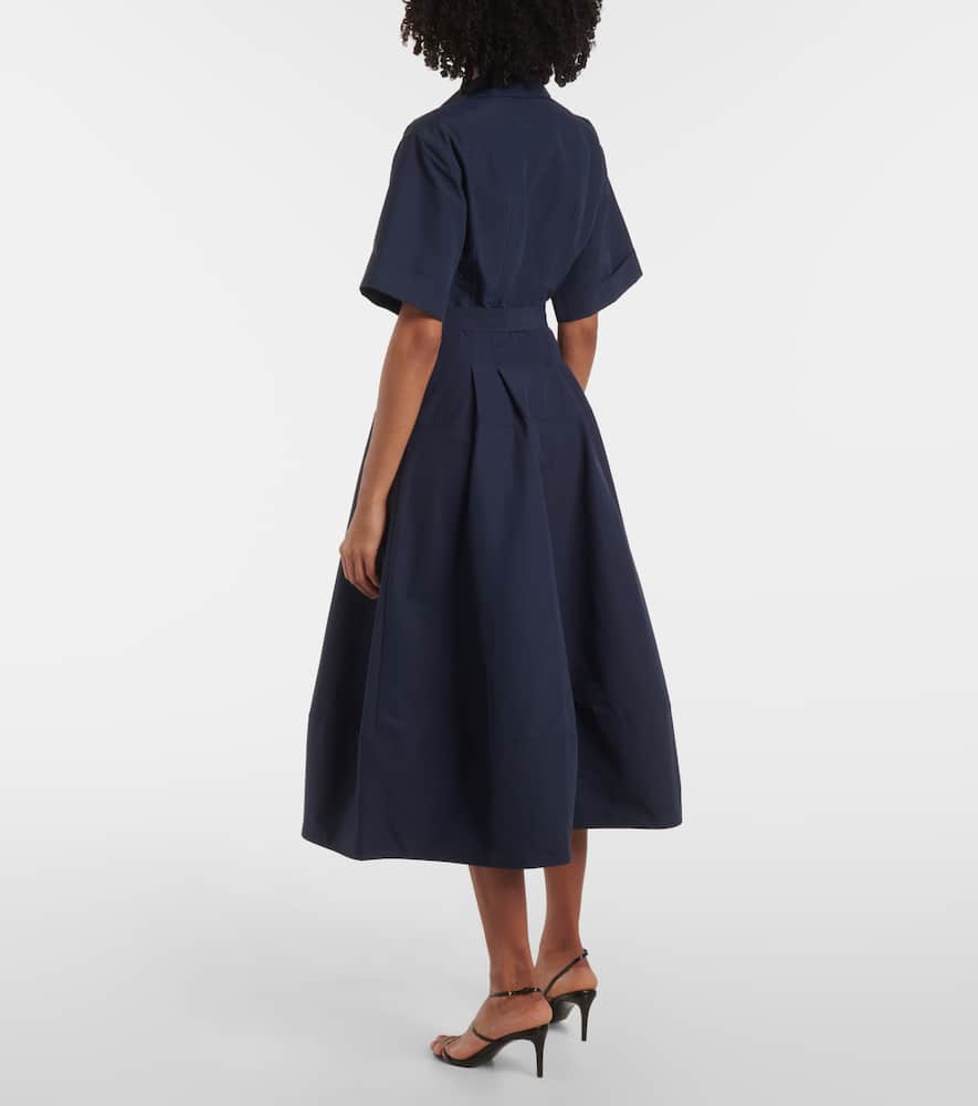 Deanna belted faille midi dress