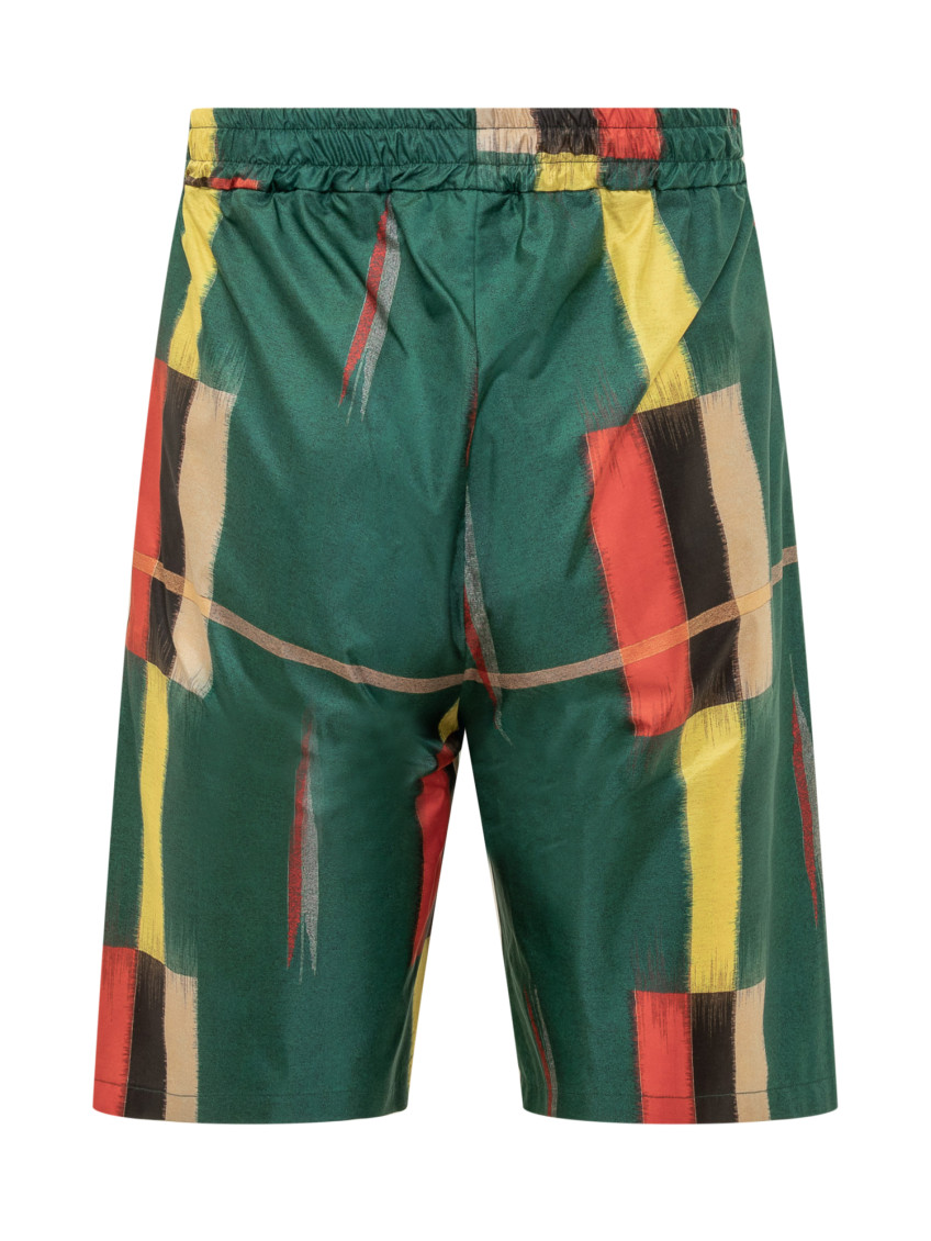 Green Printed Shorts