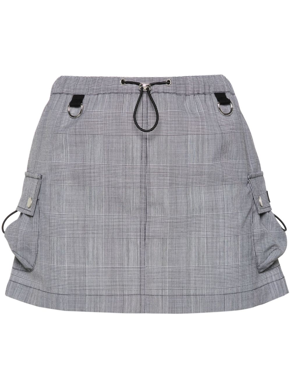 Logo-appliqué wool skirt - Black