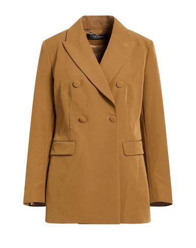 Woman Blazer Camel Size 8 Polyurethane, Viscose, Elastane