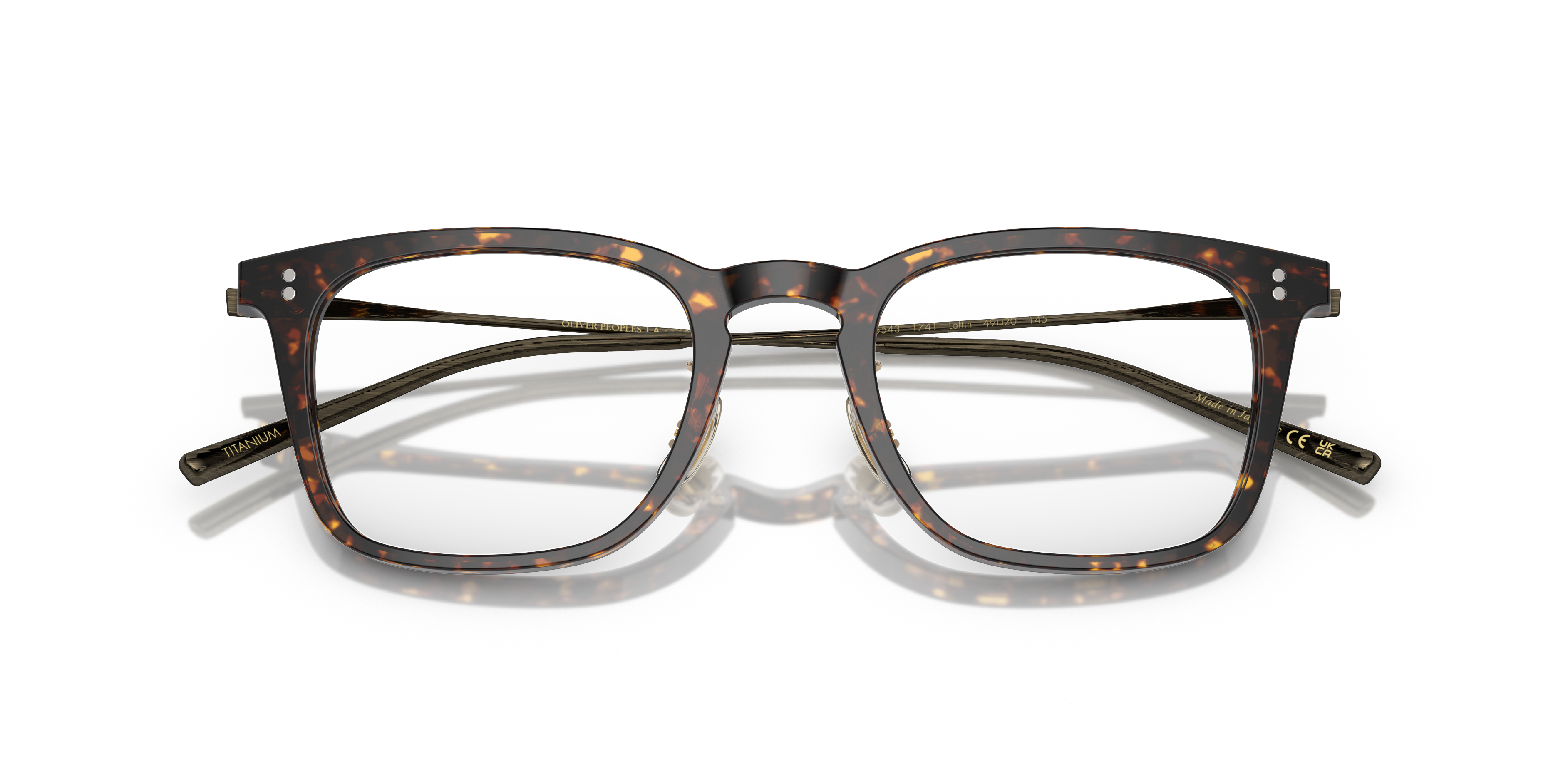 Oliver Peoples Unisex Oliver Peoples OV5543 LOFTIN 1741 Montature da vista Acetato Tartaruga Trasparente Pillow Normale