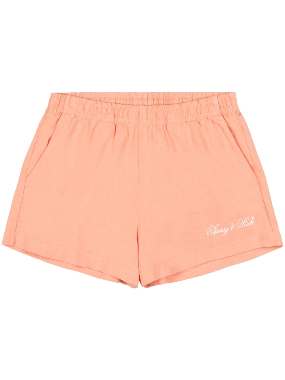 Logo-print cotton shorts - Orange