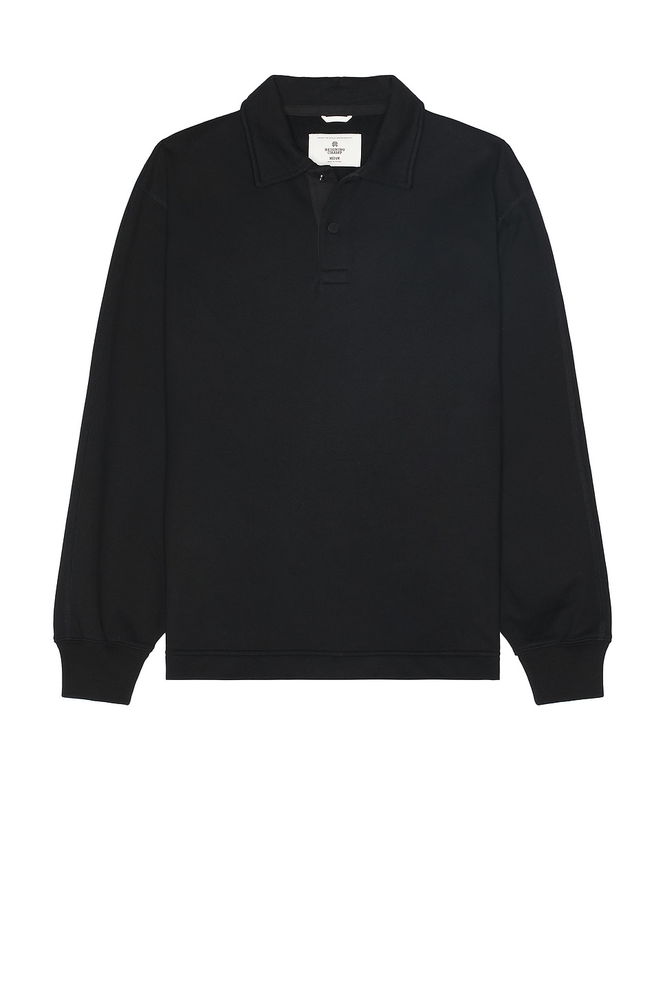 Reigning Champ Midweight Terry Rugby Sweater in Black - Black.  M also in
