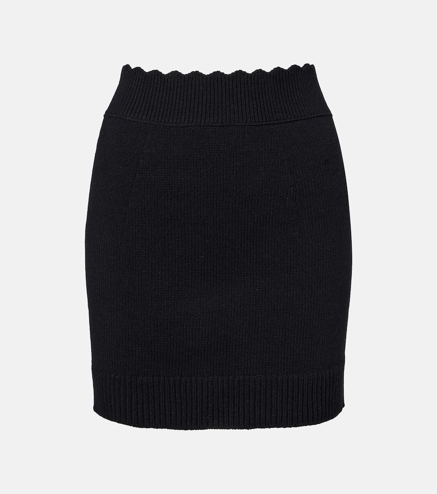 Chloé Ribbed-knit wool and cashmere miniskirt