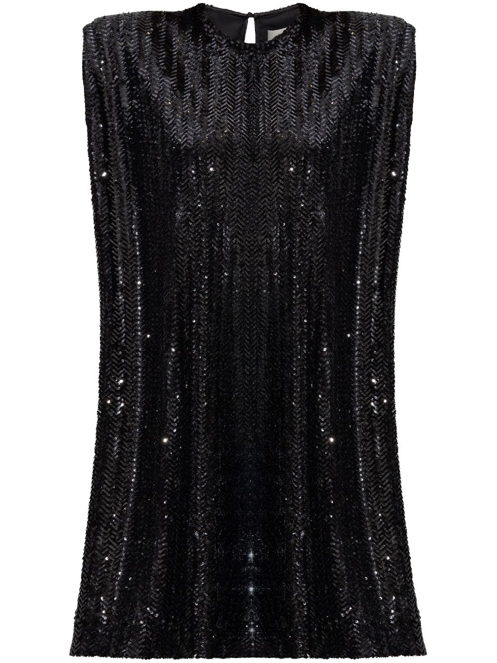 Sequinned mini dress - Black