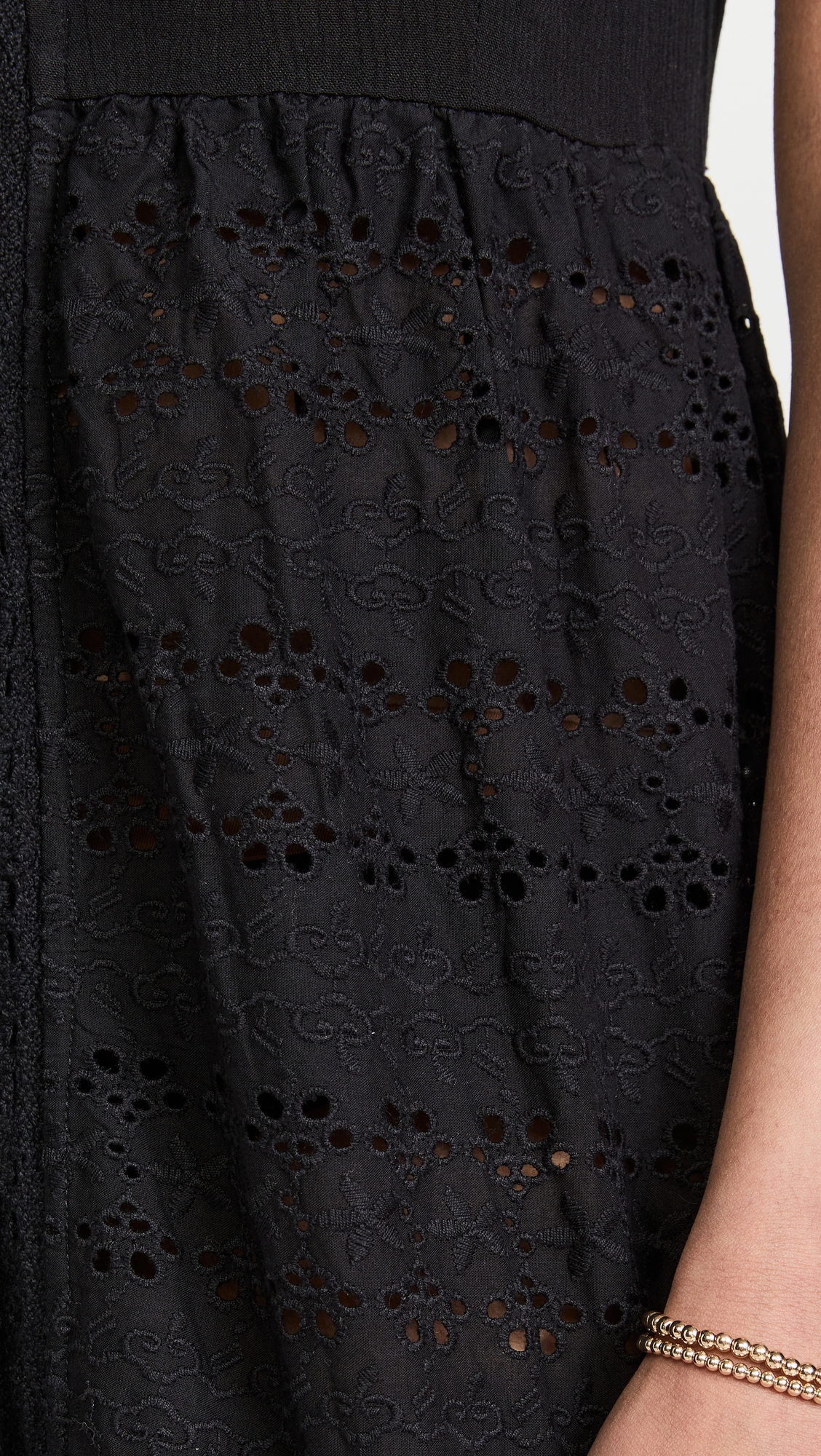 Eyelet Maxi Dress Black