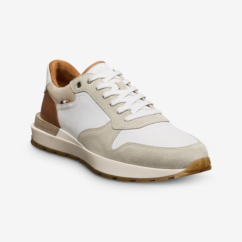Lionel Lace-up Sneaker in White Suede