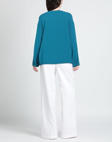 Frida Madè Woman Top Azure Size XL Cotton, Elastane