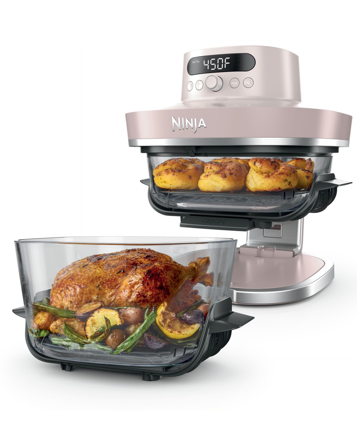 "Crispi Pro 6-in-1 Countertop 11"" Air Fryer - Rose Quartz"