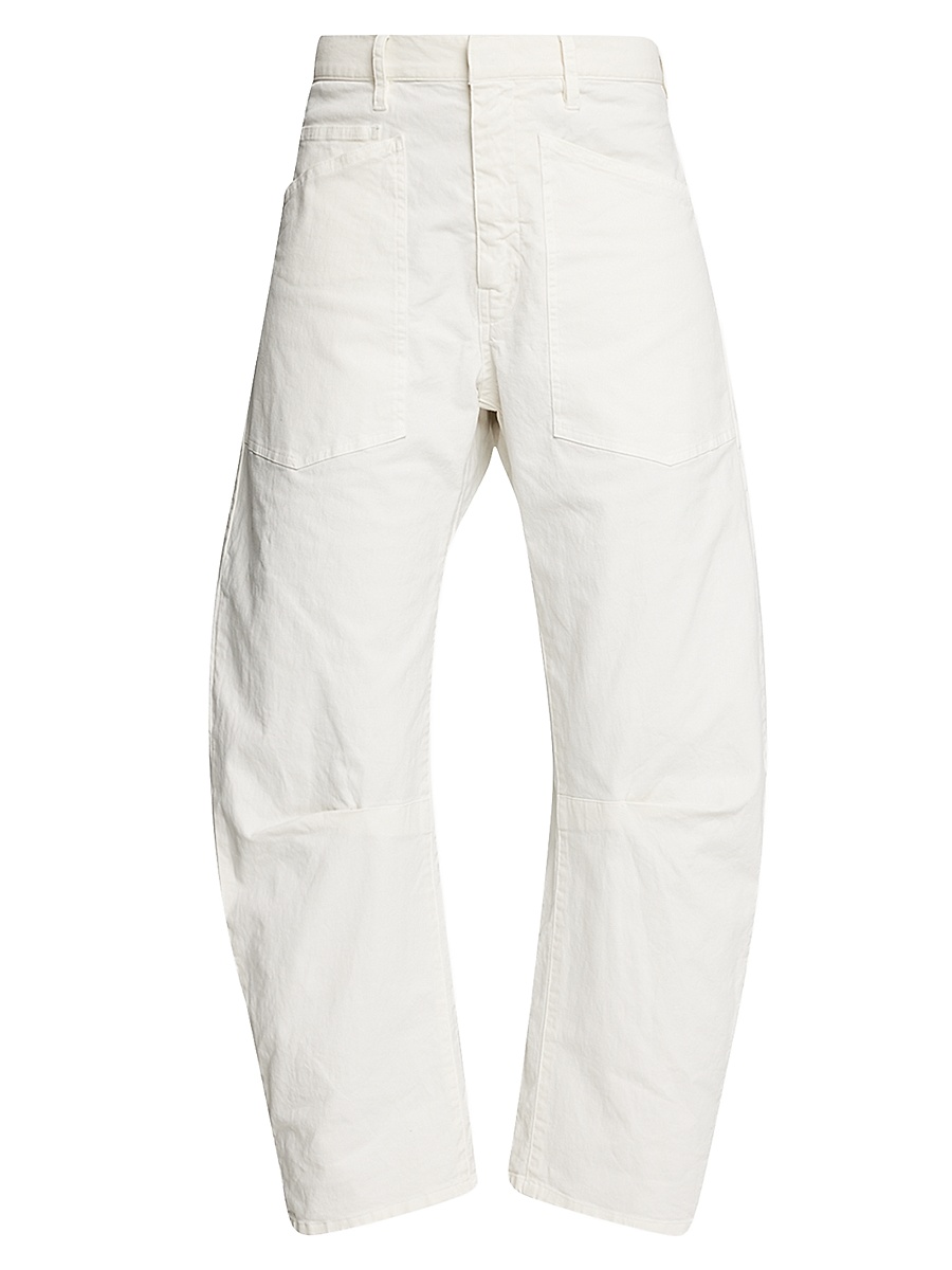 Women's Shon Cotton Twill Pants - White