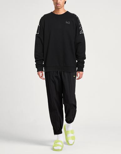 Man Sweatshirt Black Size M Cotton, Polyester, Elastane