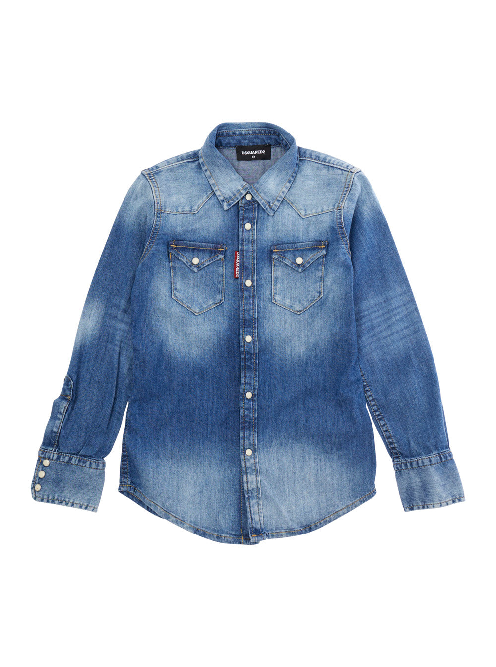 Faded Denim Denim Shirt — Blue