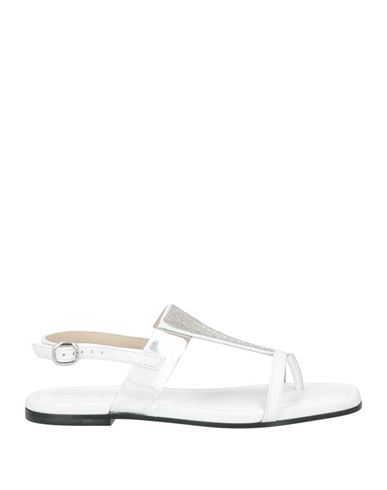 Fabiana Filippi Woman Thong sandal White Size 5.5 Leather