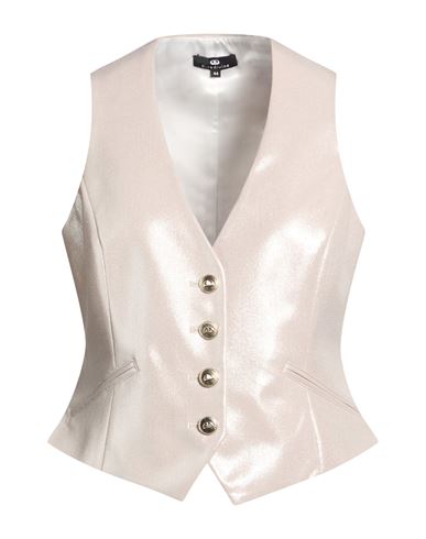 Woman Tailored Vest Taupe Size 10 Polyester, Viscose, Elastane