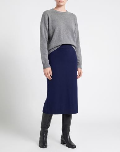 Crochè Woman Midi skirt Navy Size M Polyamide, Viscose, Wool, Cashmere