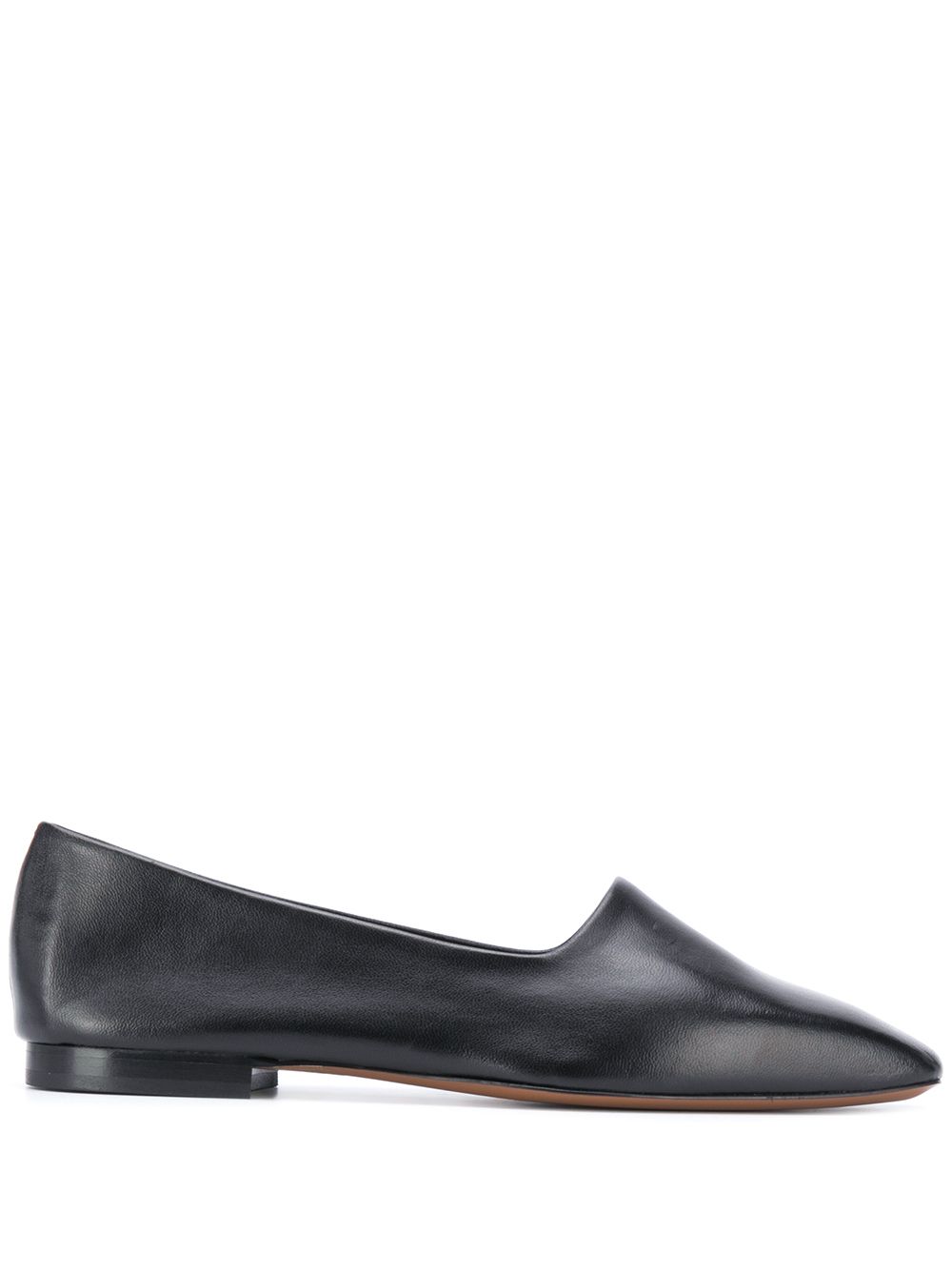 Square toe loafers - Black