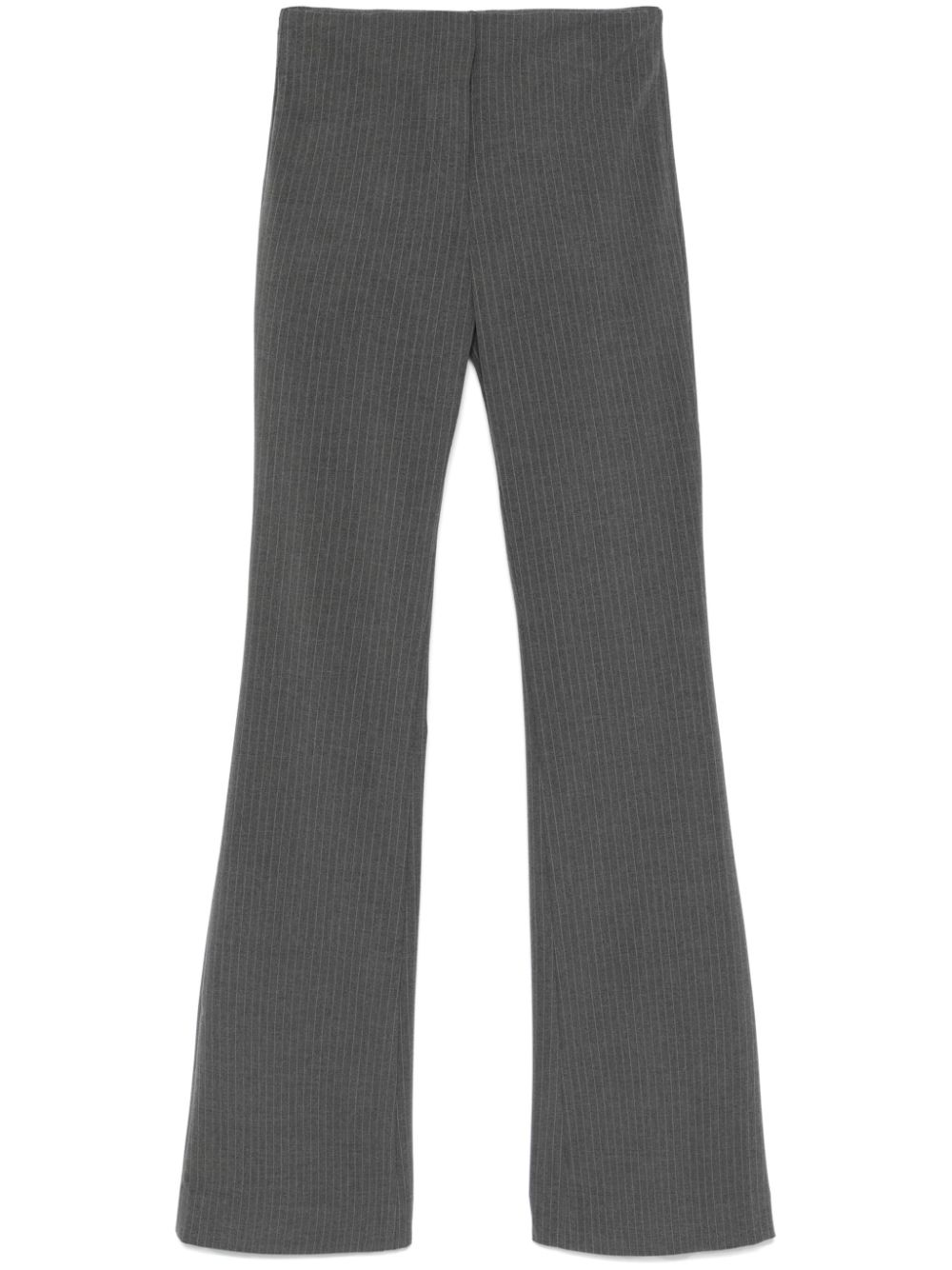 Pinstriped flared trousers - Grey
