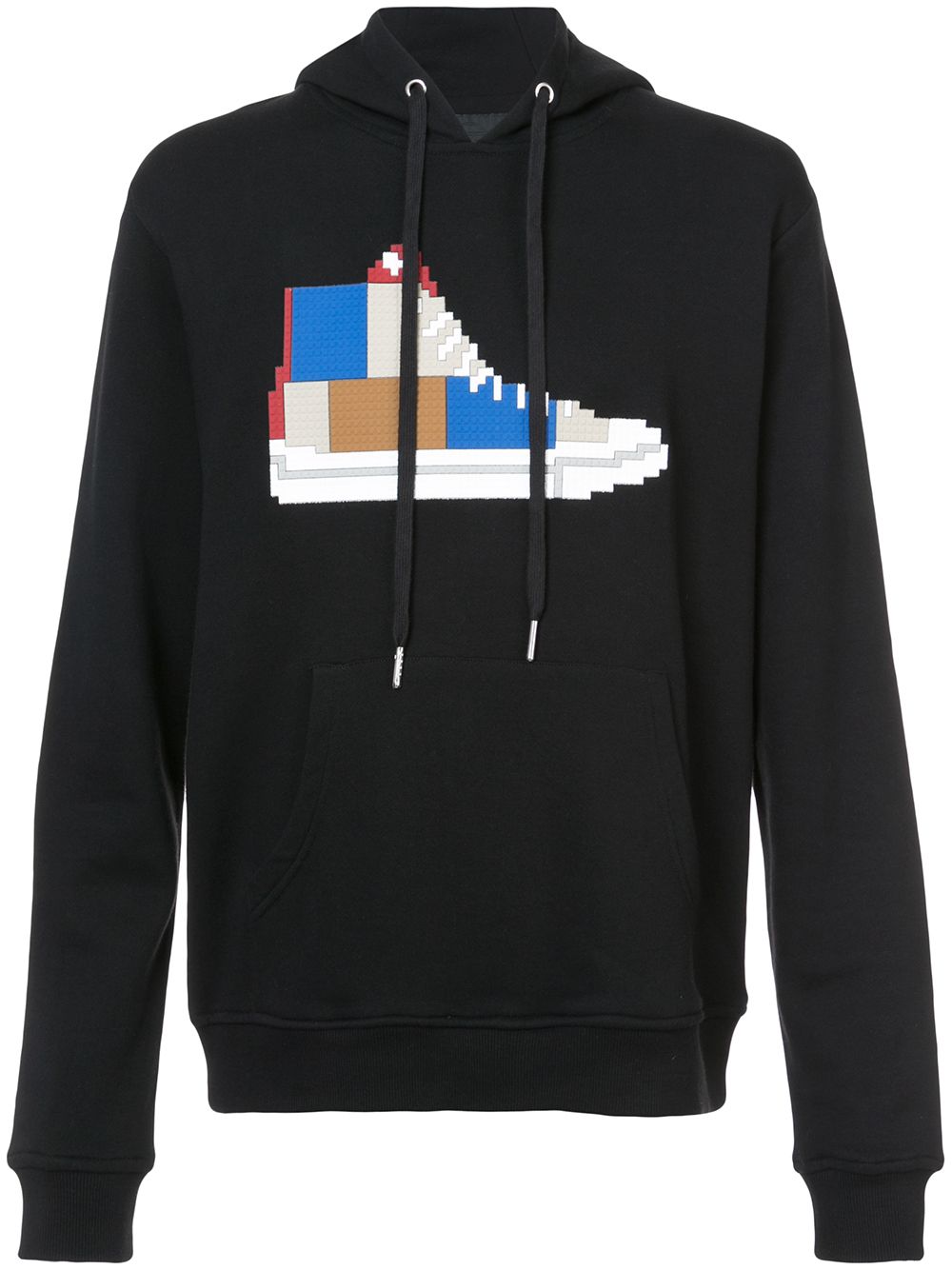 Patchwork sneaker hoodie - Black
